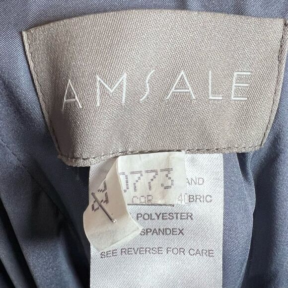 Amsale Kaia dove gray one shoulder formal dress size 14 - Picture 9 of 11